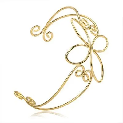 18k gold butterfly bangle bracelets for women
