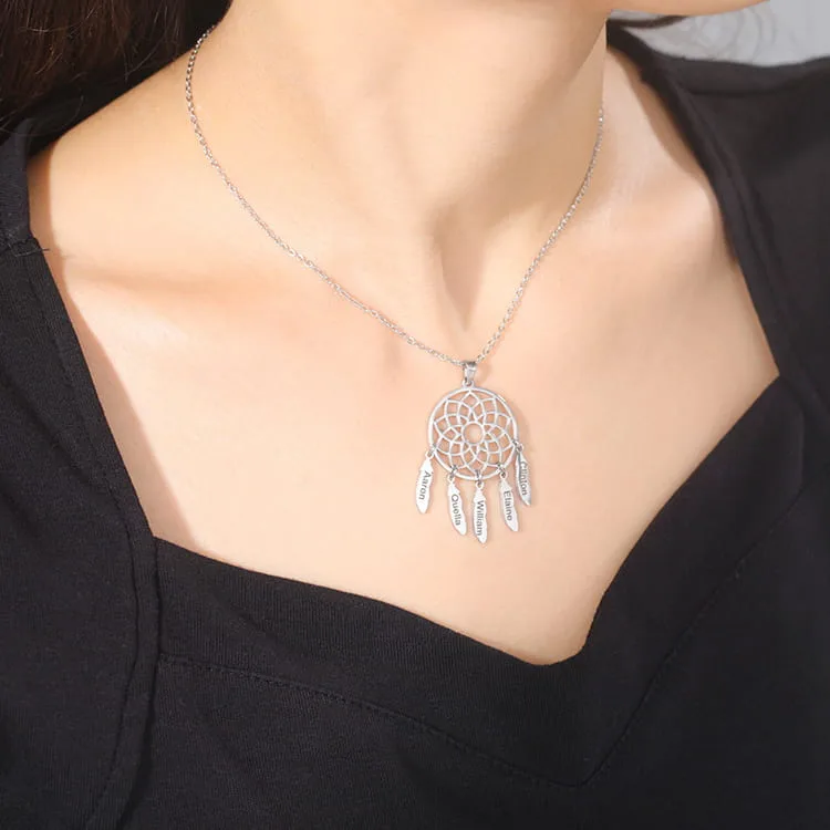 18k Gold Dream Catcher Pendant Necklace