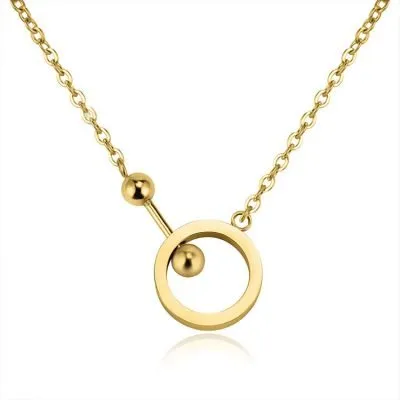 Circle 18k gold stainless steel jewelry pendants