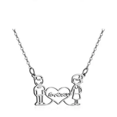Foreverlove stainless steel couple pendant