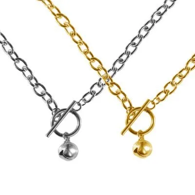 Two tone bell necklace sets