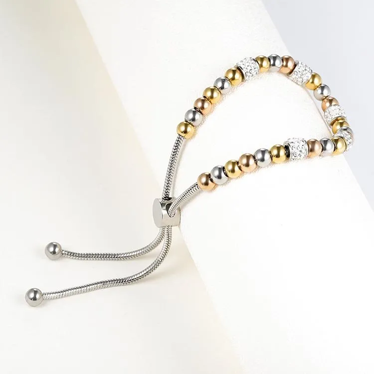 Gold silver stainless steel bracelet for girls