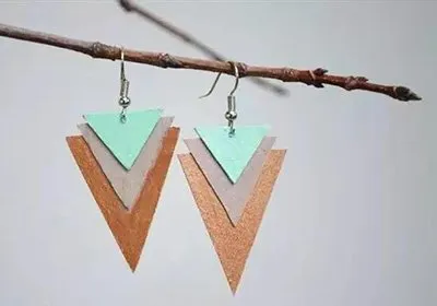 Hard paper earrings