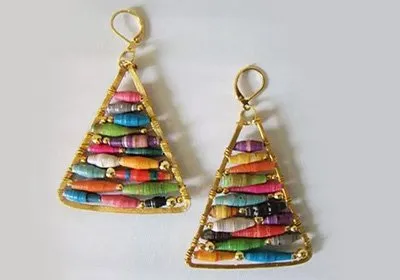 Quilling paper earrings
