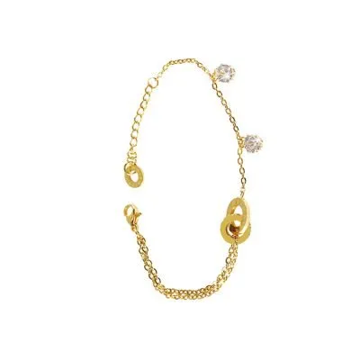18k gold interlocking eternal circles bracelets