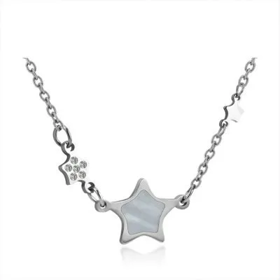 Women's stainless steel star pendant necklace