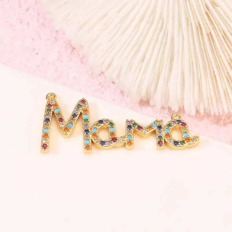 Cubic Zirconia Mom Necklace