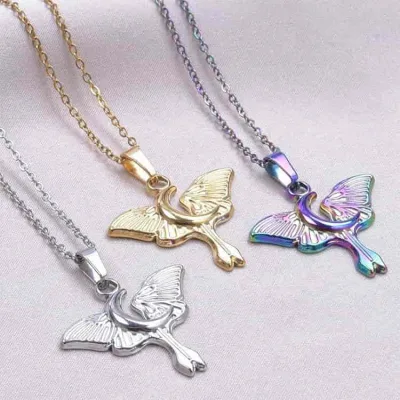 Custom Stainless Steel Wings Necklace