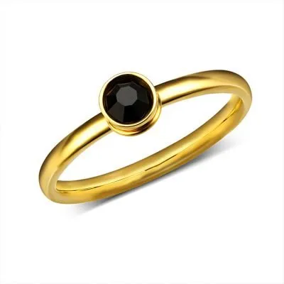 cute 18k gold thin stainless steel rings