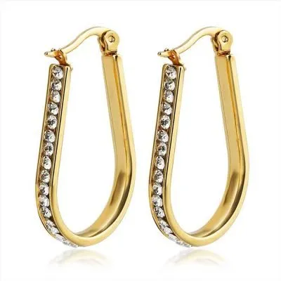gold stainless steel stud earrings for women