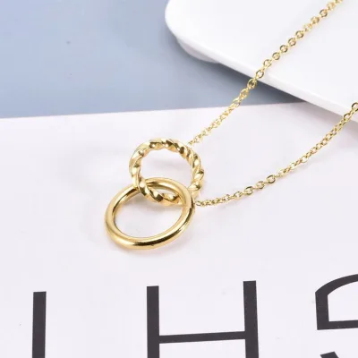 Stainless Cross Moon Necklace