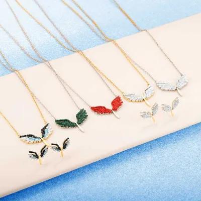 Stainless Steel Angel Wing Necklace