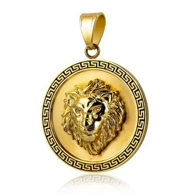 stainless steel custom lion pendant