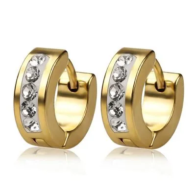 stainless steel diamond stud earrings