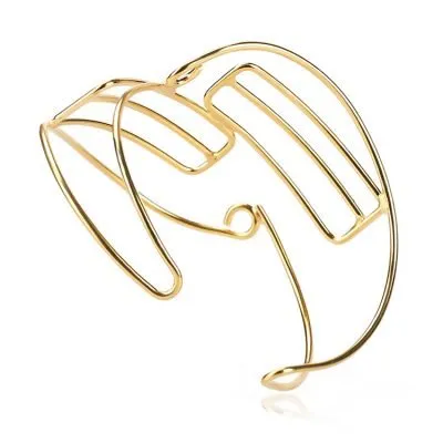 Minimalist line adjustable open bangle