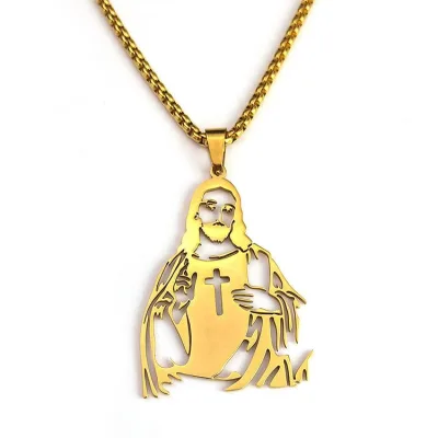 Stainless Steel Gold Silver Jesus Boy Necklaces