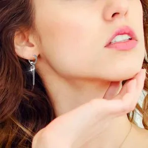 surgical steel drop earrings