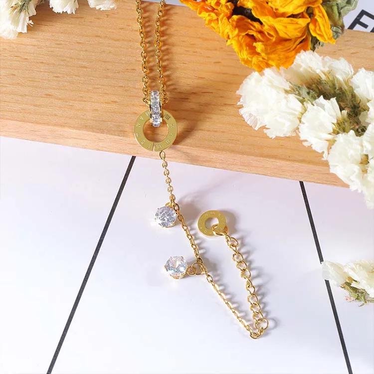 vintage zircon gold bracelet women