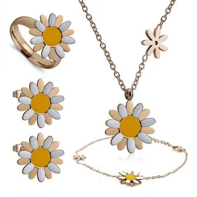 Colorful sunflower girl jewellery