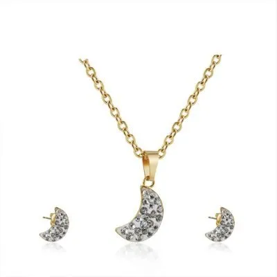 Cute crescent moon jewellery set for girls