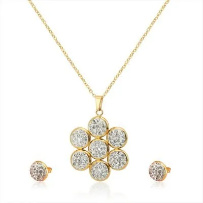 Diamond flower jewelry set for kids
