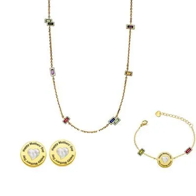 3 piece zircon jewelry sets