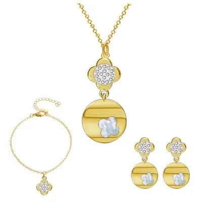 Four leaf clover jewelry set for mother