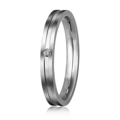 Diamond Stainless Steel Ring