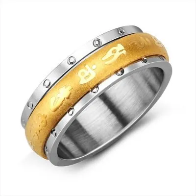 Stainless Steel Ancient Ring Gold