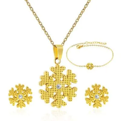 Vintage gold snowflake jewellery