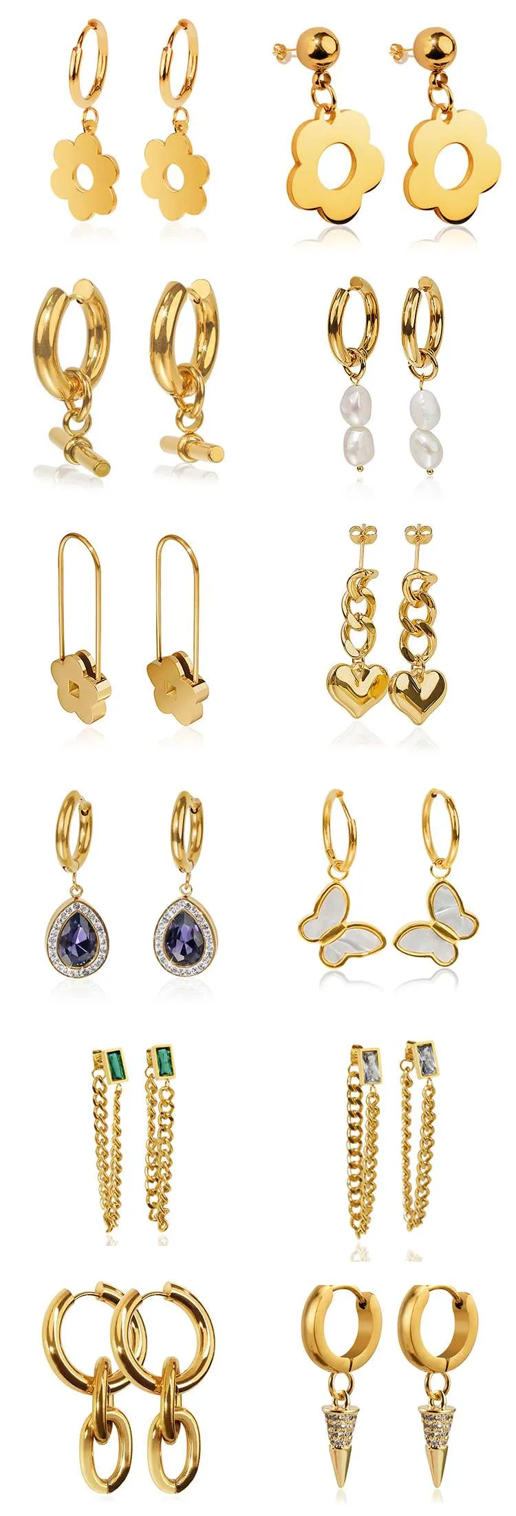 Custom stainless steel earrings reference picture(10)