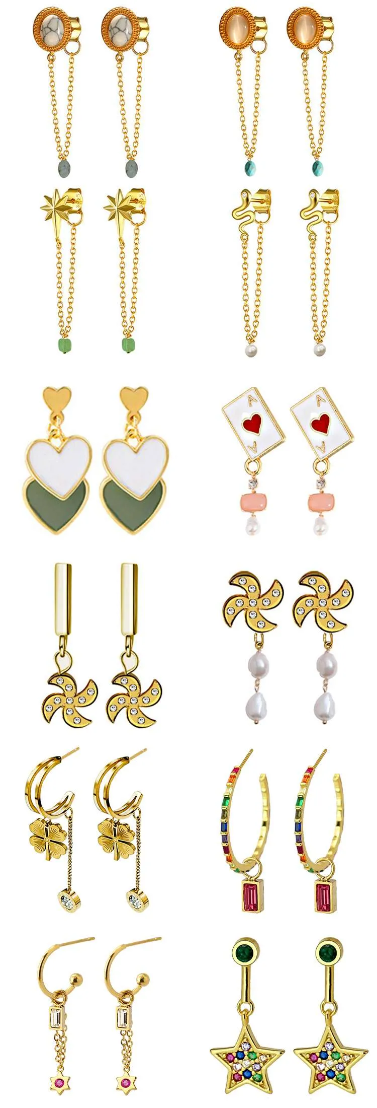 Custom stainless steel earrings reference picture(12)