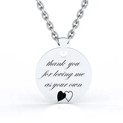 custome engraved disc pendant