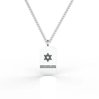 Solomon six-pointed star square pendant