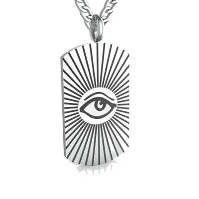 Stainless steel evil eye men's pendant