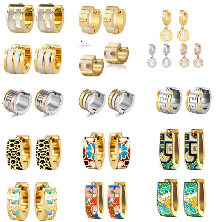 Half pipe cut into earrings