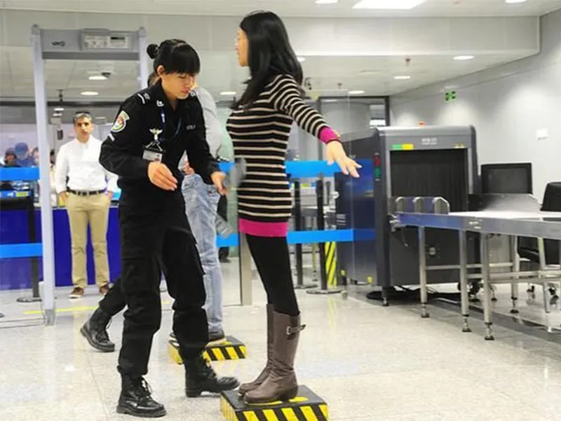 Metal detectors search for prohibited items
