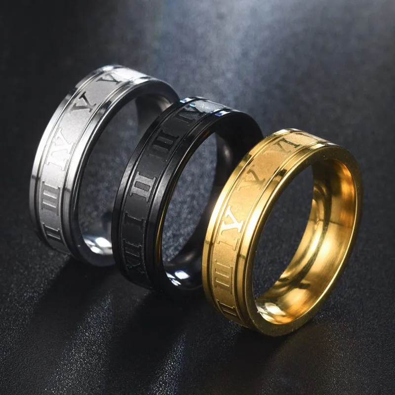 Colorful roman numeral ring sets