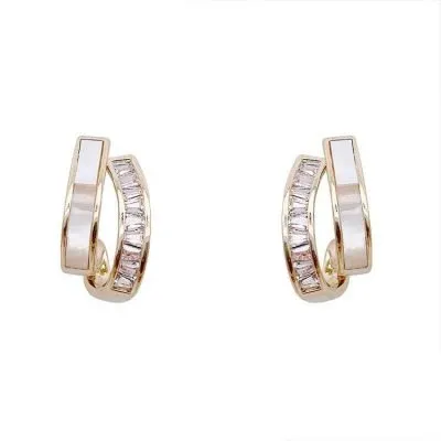 elegant irregular geometric earrings stud