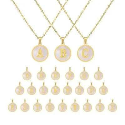 Gold plated custom initial pendant