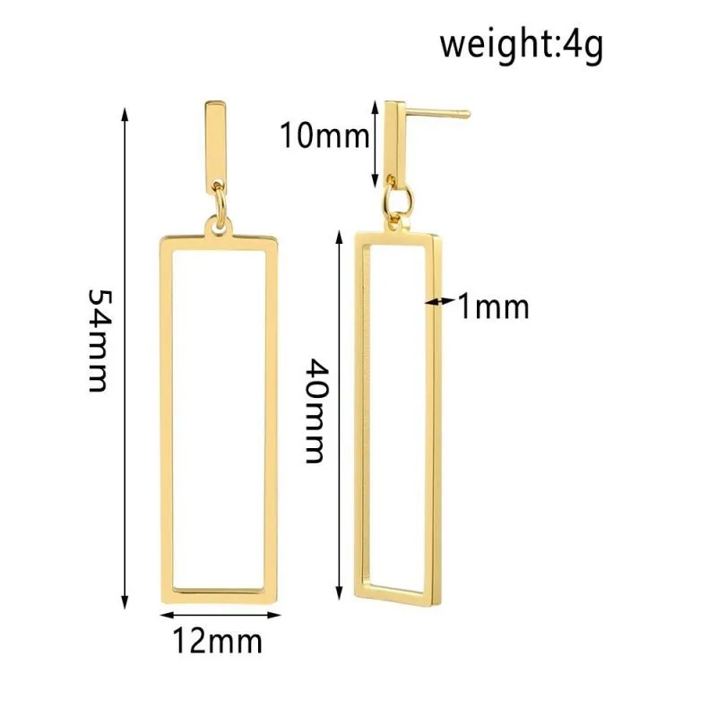 stainless steel earrings square