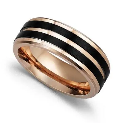 Stainless steel engagement ring