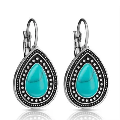 Waterdrop blue turquoise earrings
