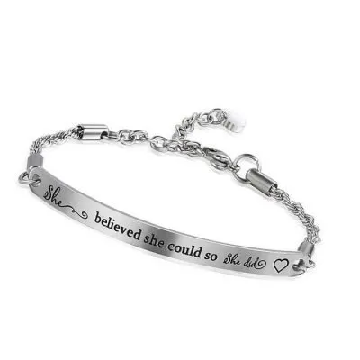 Customize surgical steel bracelet thin band