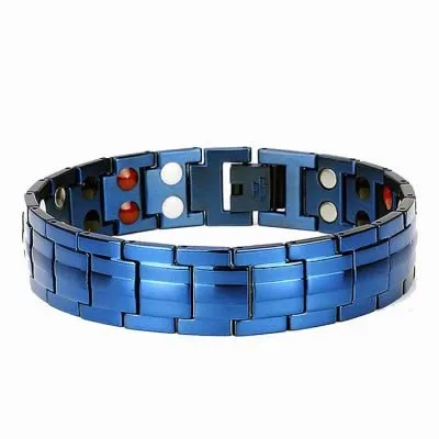 Stainless steel magnetic therapy men's bangle