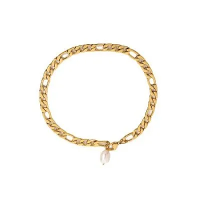 Freshpearl cuban chain anklet