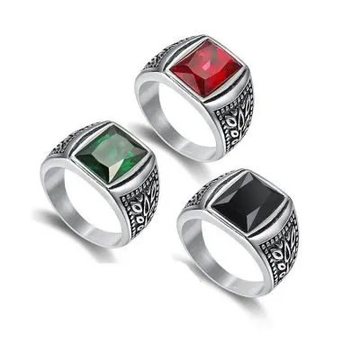 Stainless steel wide band ring