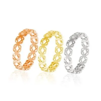 Tricolor guirlanda stainless steel finger ring