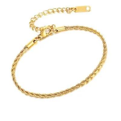 18k gold twisted rope bracelet