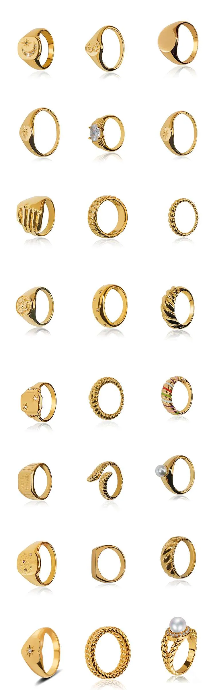 Customizable stainless steel rings